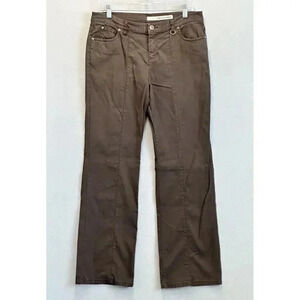 DKNY Jeans Women's Size‎ 10 East Village Pants Brown Stretchy Nylon Casual Pants